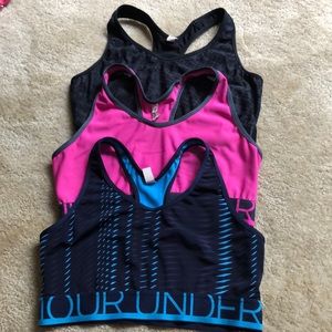 THREE Under Armour sports bras